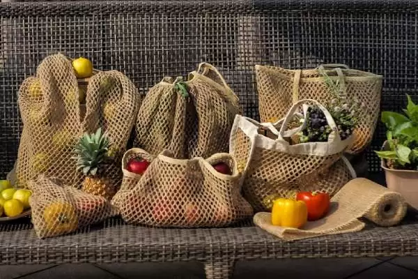 Grocery Jute Tote Bag